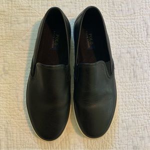 Black Polo Ralph Lauren slip on sneakers